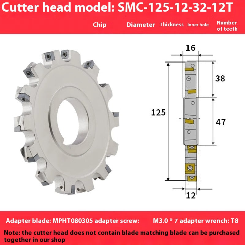 2083-CNC SMP 3 face and face milling cutter head saw blade sleeve indexable milling T-slot cutter head MPHT06 0812 Shandong Denso Pricision Tools Co.,Ltd.